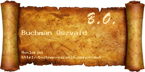 Buchman Oszvald névjegykártya